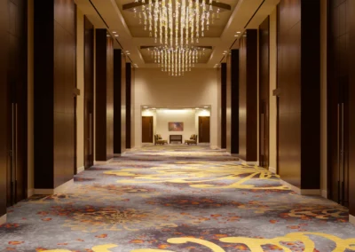 Hallway to meeting rooms at the Marriott Marquis Washington, DC.