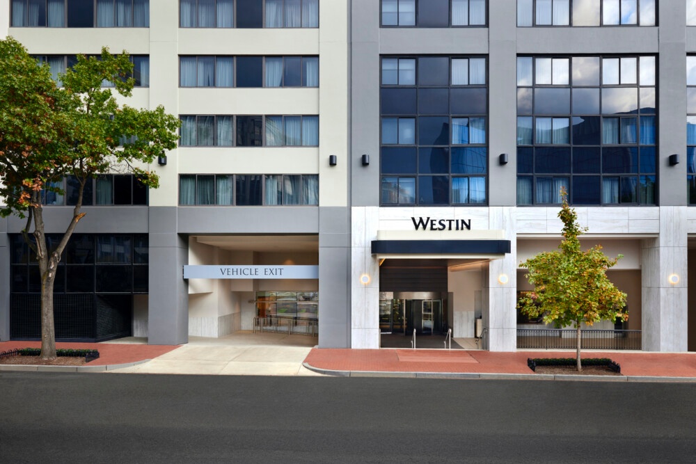 Westin side entrance, exterior, RLM 2024 co-headquarter hotel
